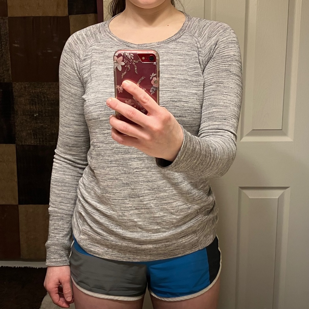 Champion long sleeve gray shirt